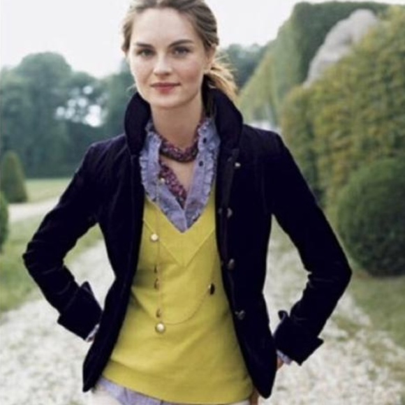 J. Crew Jackets & Blazers - J.Crew Blue Velvet Bella Blazer Jacket